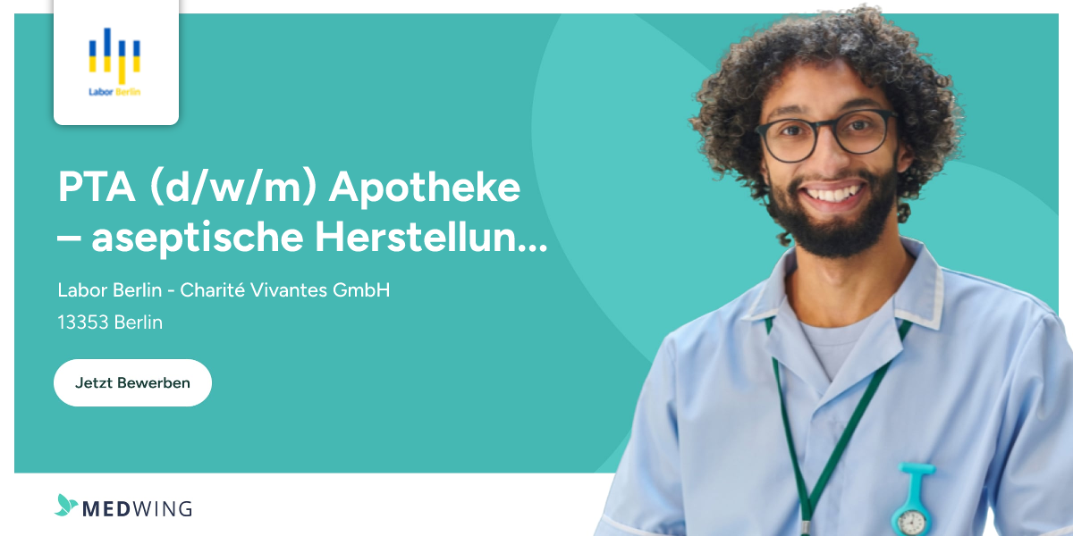 PTA (d/w/m) Apotheke – aseptische Herstellung in Berlin
